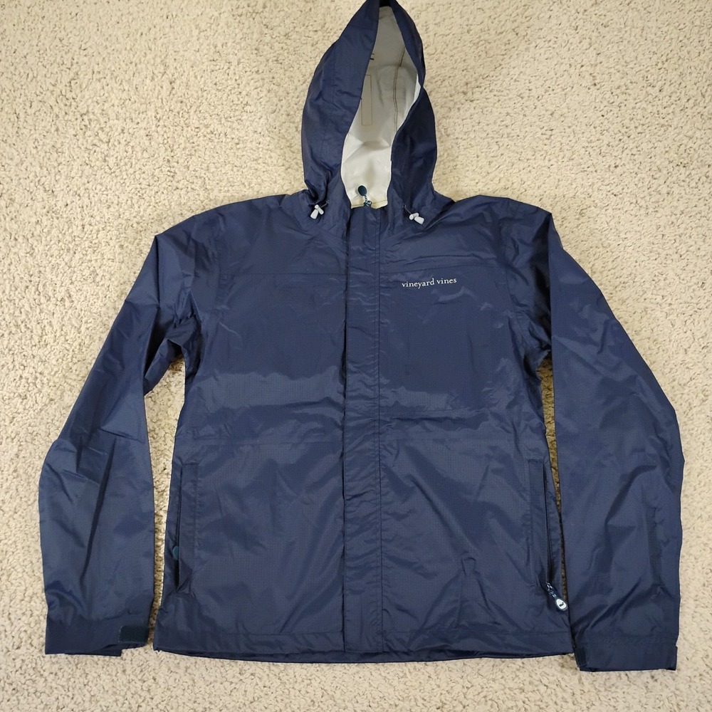 Vineyard Vines Jacket Mens XS Rain Water Hiking Fishing Beach Offshore Hooded
